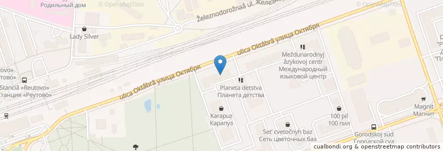 Mapa de ubicacion de #ИмпроVизация en Rússia, Distrito Federal Central, Oblast De Moscou, Городской Округ Реутов.