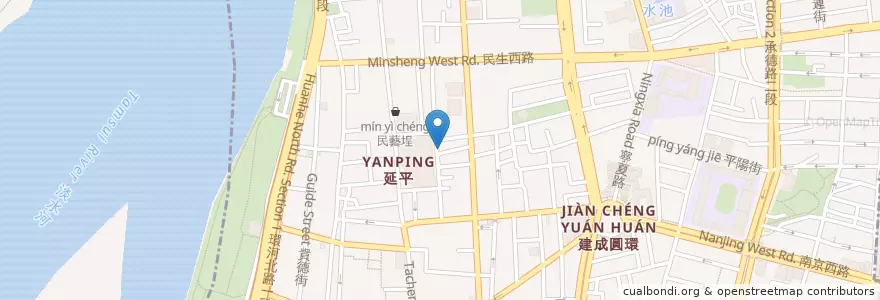 Mapa de ubicacion de 紅燒土鯽魚鯗 en Taïwan, Nouveau Taipei, Taipei.