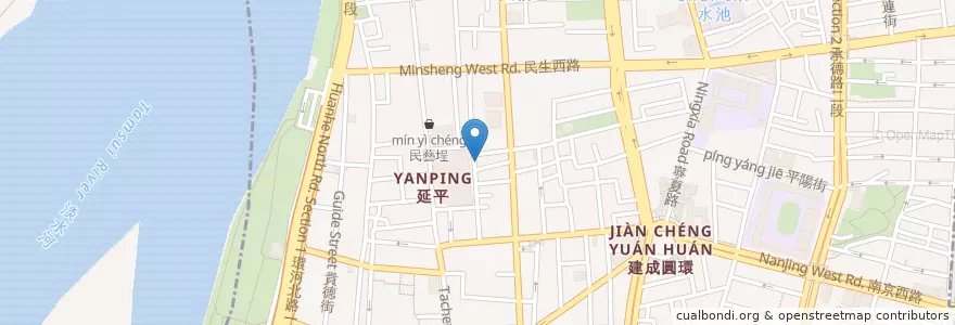 Mapa de ubicacion de 古早口味水餃阿姨的店 en Taiwan, Nuova Taipei, Taipei.