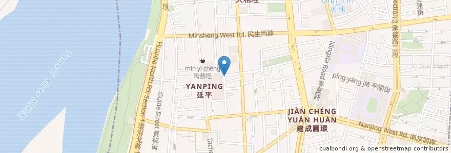 Mapa de ubicacion de 四十年歷史魷魚羹 en Taiwán, Nuevo Taipéi, Taipéi.
