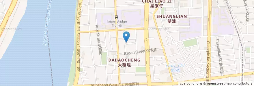 Mapa de ubicacion de 小葉海鮮 en Taiwan, 新北市, Taipei, 大同區.