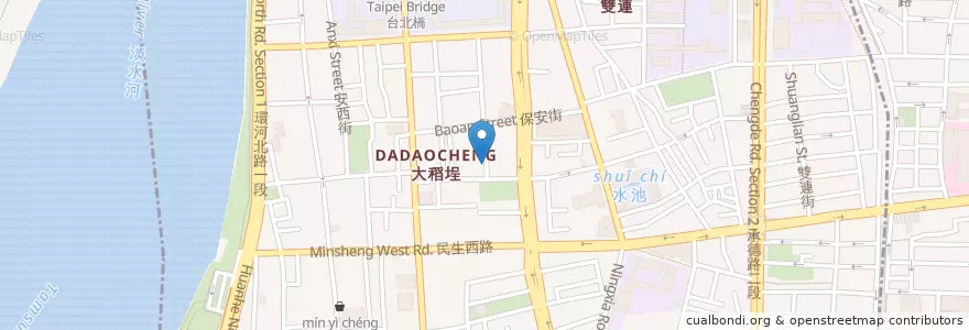 Mapa de ubicacion de 棟發鼓亭 en Taiwán, Nuevo Taipéi, Taipéi, 大同區.