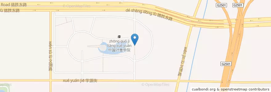 Mapa de ubicacion de Qiming Fountain en Chine, Zhejiang, Hangzhou, 钱塘新区, 白杨街道.