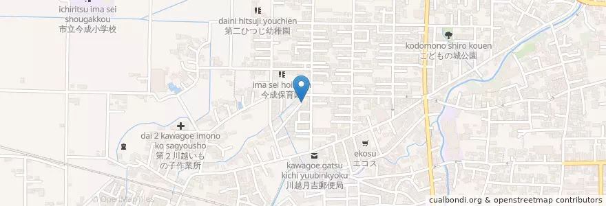 Mapa de ubicacion de 熊野神社 en 日本, 埼玉県, 川越市.