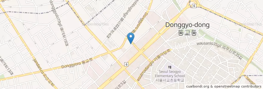 Mapa de ubicacion de Choigozip, Wagu beef Bbq en Республика Корея, Сеул, 마포구, 서교동.