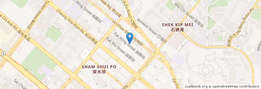 Mapa de ubicacion de 泰國人海南雞 Koon Thai Hai Nam Chicken en 中国, 广东省, 香港 Hong Kong, 九龍 Kowloon, 新界 New Territories, 深水埗區 Sham Shui Po District.
