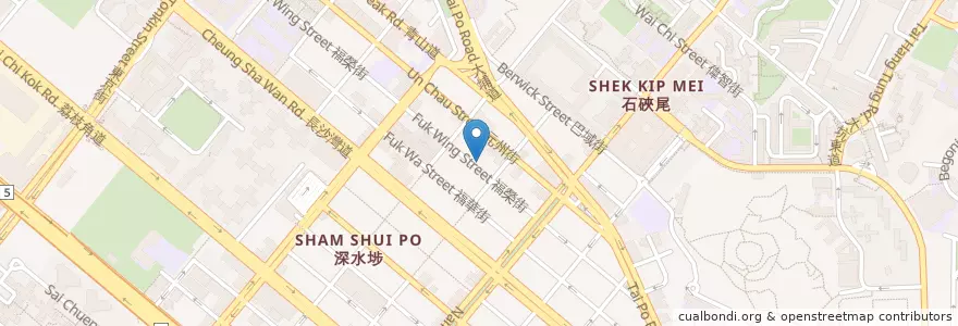 Mapa de ubicacion de 維記咖啡粉麵 en 中国, 广东省, 香港 Hong Kong, 九龍 Kowloon, 新界 New Territories, 深水埗區 Sham Shui Po District.