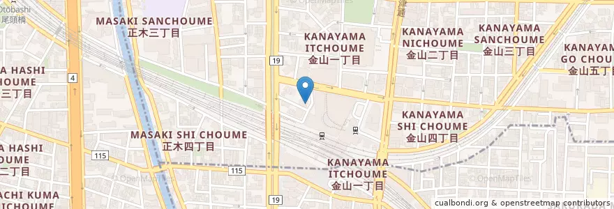 Mapa de ubicacion de 麺屋原宿 en Japan, Präfektur Aichi, 名古屋市.