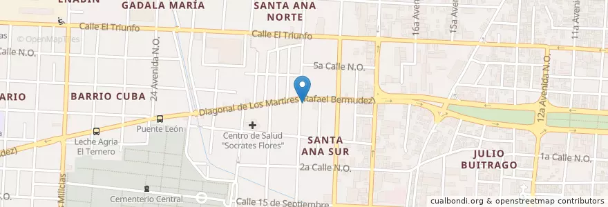 Mapa de ubicacion de Asados El Novillo en Nicaragua, Departamento De Managua, Managua (Municipio).