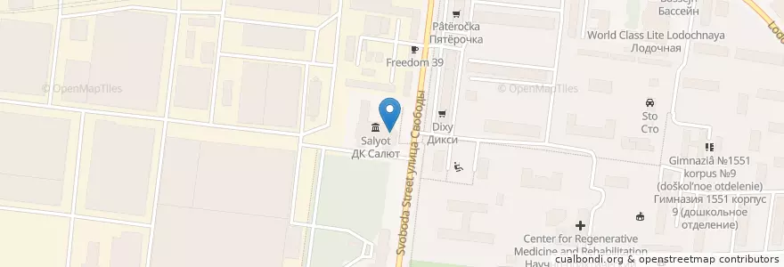Mapa de ubicacion de PickPoint en Russland, Föderationskreis Zentralrussland, Moskau, Nordwestlicher Verwaltungsbezirk, Район Южное Тушино.