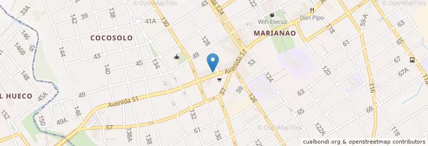 Mapa de ubicacion de Correo de Marianao en 쿠바, La Habana, Marianao.