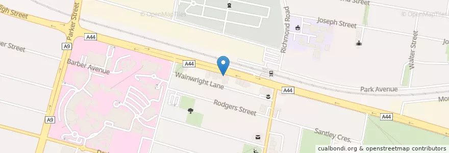 Mapa de ubicacion de Club 220 en Australia, Nuovo Galles Del Sud, Sydney, Penrith City Council.