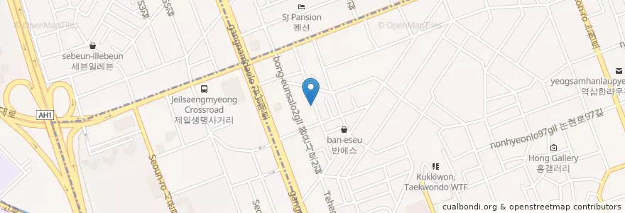 Mapa de ubicacion de Brotherhood Kitchen,Chix cutlet Waffles en 대한민국, 서울, 강남구, 서초구, 역삼동, 역삼1동.