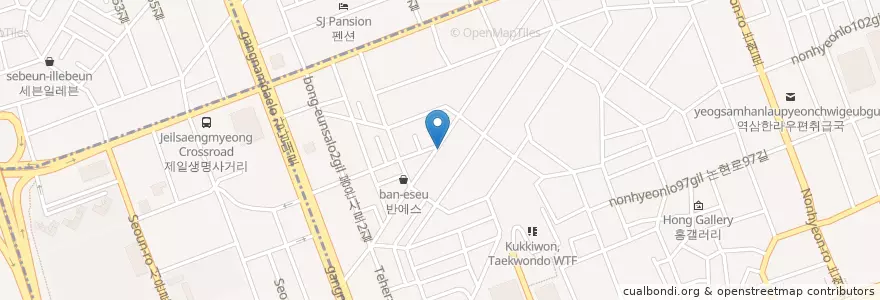 Mapa de ubicacion de Le Saigon, Vietnamese en 韩国/南韓, 首尔, 江南區, 瑞草區, 역삼동, 역삼1동.