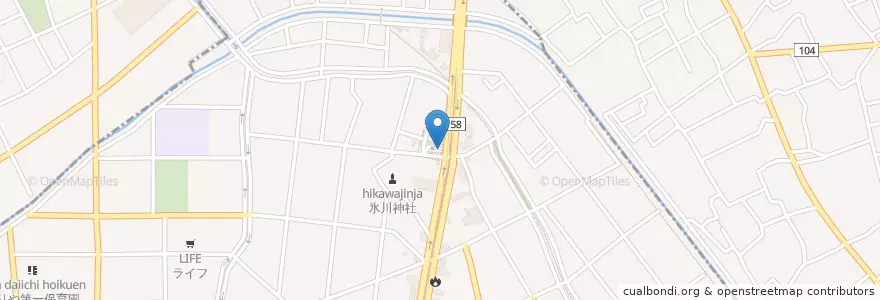 Mapa de ubicacion de 見沼代親水公園駅前広場公衆トイレ en 日本, 埼玉県, 東京都.