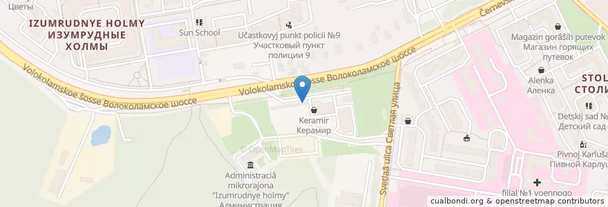 Mapa de ubicacion de Мадина en Russia, Central Federal District, Moscow Oblast, Krasnogorsky District.