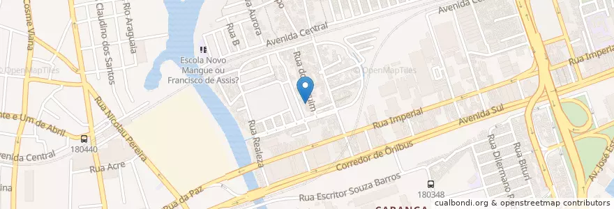 Mapa de ubicacion de Escola Nossa Senhora do Carmo en 巴西, 东北部, 伯南布哥, Região Geográgica Imediata Do Recife, Região Geográfica Intermediária Do Recife, Região Metropolitana Do Recife, 累西腓.