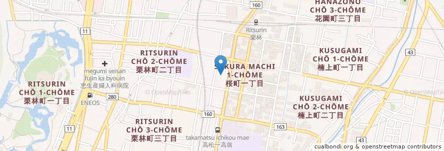 Mapa de ubicacion de 保健センター en Jepun, 香川県, 高松市.