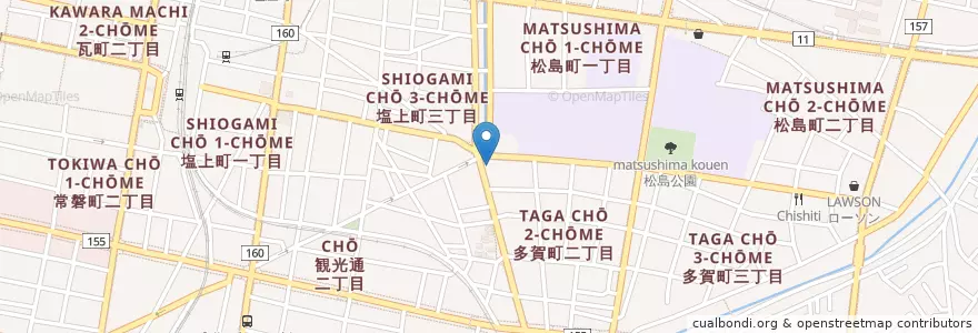 Mapa de ubicacion de 多賀神社 en Japan, 香川県, 高松市.