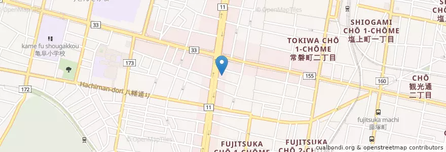 Mapa de ubicacion de 御先神社 en Japonya, 香川県, 高松市.