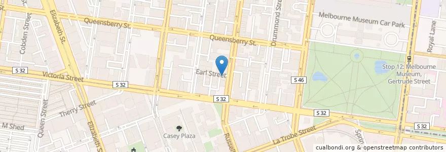 Mapa de ubicacion de John Curtin en Australie, Victoria, City Of Melbourne.