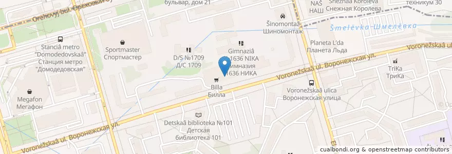 Mapa de ubicacion de Лит.Ра en روسيا, Центральный Федеральный Округ, Москва, Южный Административный Округ.