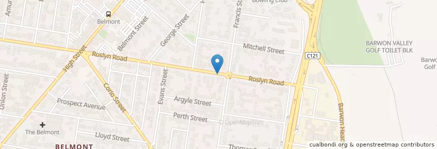 Mapa de ubicacion de Australia Post en استرالیا, Victoria, City Of Greater Geelong.