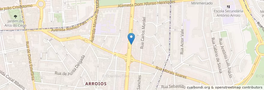 Mapa de ubicacion de ArtExpresso Café en Portugal, Metropolregion Lissabon, Lissabon, Großraum Lissabon, Lissabon, Arroios.