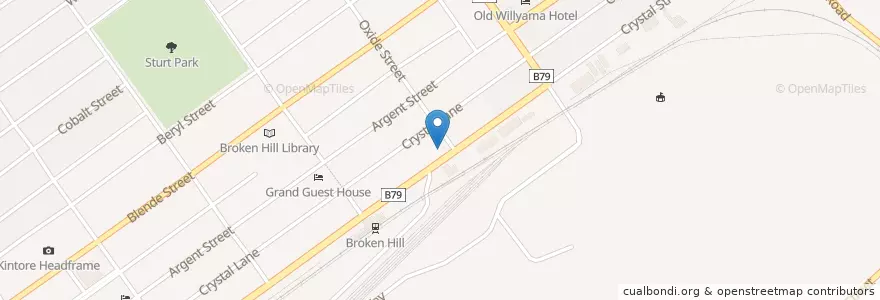 Mapa de ubicacion de Silver City Chinese Restaurant en Australie, Nouvelle Galles Du Sud, Unincorporated Area, Broken Hill City Council.