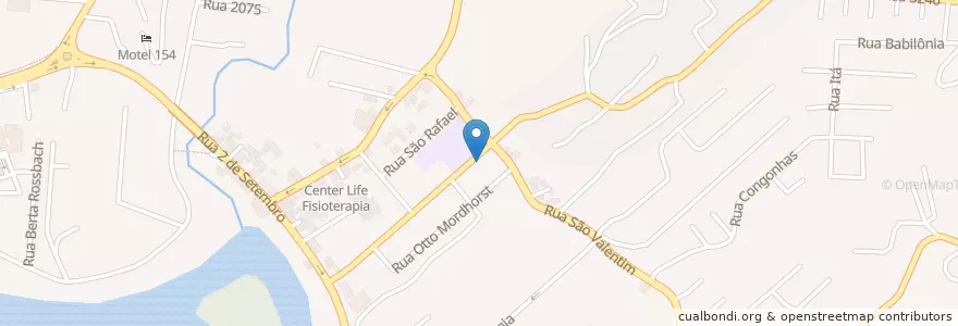 Mapa de ubicacion de Mega Lanches en 巴西, 南部, 圣卡塔琳娜, Região Geográfica Intermediária De Blumenau, Microrregião De Blumenau, 布盧梅瑙.