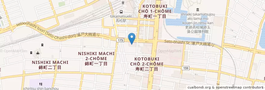 Mapa de ubicacion de 高松北警察署 en Giappone, Prefettura Di Kagawa, 高松市.