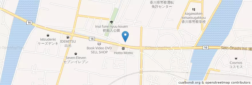 Mapa de ubicacion de 四国石油 カーケアステーションセルフ海岸通 en ژاپن, 香川県, 高松市.