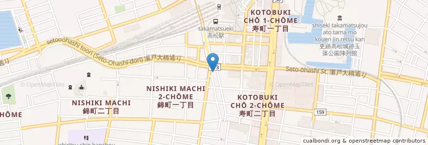 Mapa de ubicacion de ENEOS en Giappone, Prefettura Di Kagawa, 高松市.