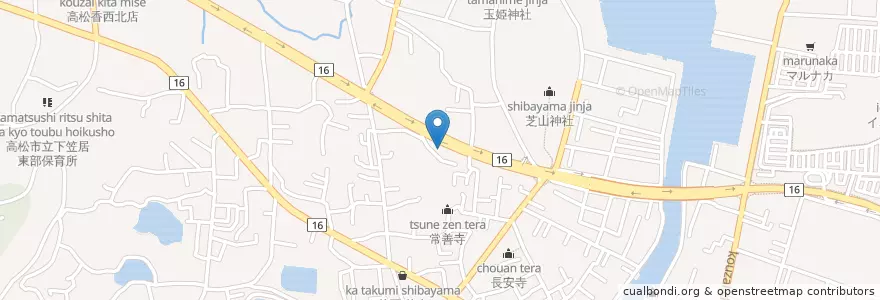 Mapa de ubicacion de ENEOS en Japon, Préfecture De Kagawa, 高松市.