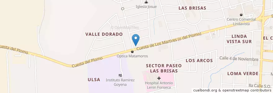 Mapa de ubicacion de Centro de Imagen y Diagnóstico Bethel Las Brisas. en Nicaragua, Departamento De Managua, Managua (Municipio).