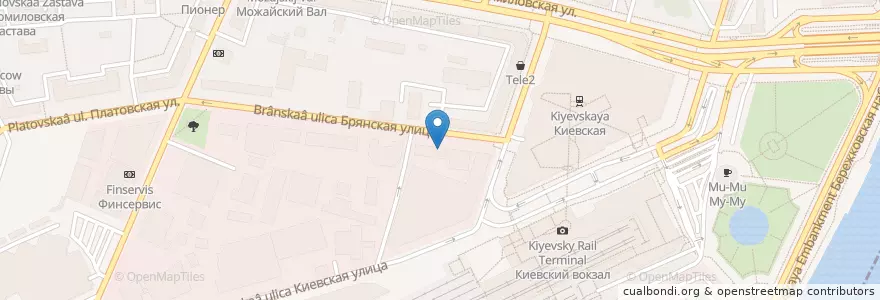 Mapa de ubicacion de Семейная en Rusland, Centraal Federaal District, Moskou, Западный Административный Округ, Район Дорогомилово.