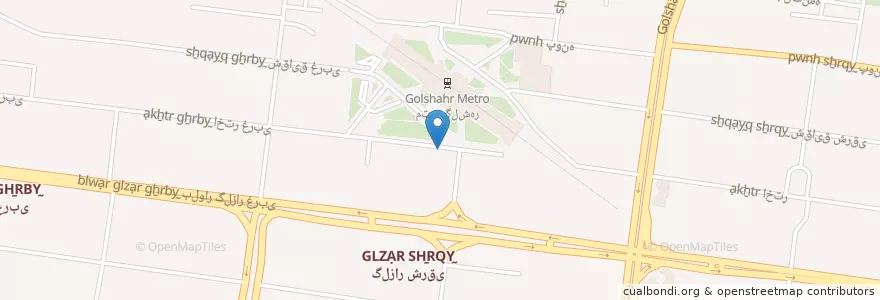 Mapa de ubicacion de تاکسی به دانشگاه خوارزمی en 이란, استان البرز, شهرستان کرج, بخش مرکزی شهرستان کرج, کرج.