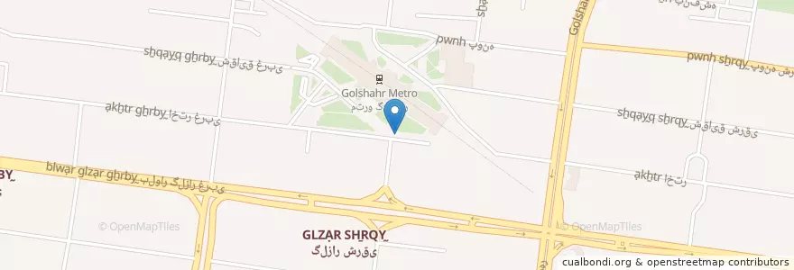 Mapa de ubicacion de تاکسی به باغستان en Iran, استان البرز, شهرستان کرج, بخش مرکزی شهرستان کرج, کرج.