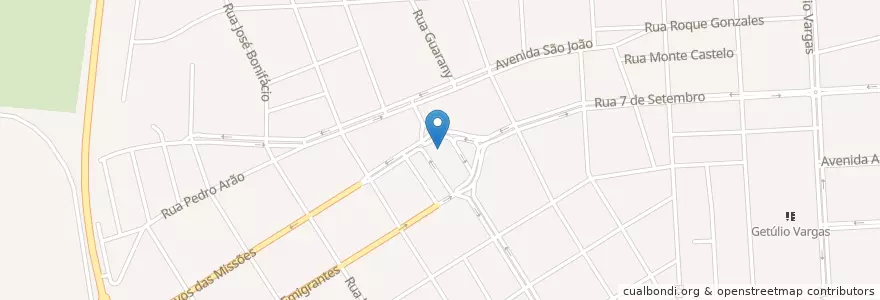 Mapa de ubicacion de Banheiro Feminino en ブラジル, 南部地域, リオグランデ・ド・スル, Região Geográfica Intermediária De Ijui, Região Geográfica Imediata De Santo Ângelo, Santo Ângelo.