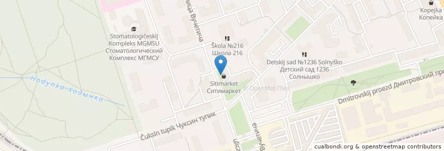 Mapa de ubicacion de Советская аптека en Rusland, Centraal Federaal District, Moskou, Северный Административный Округ, Тимирязевский Район.