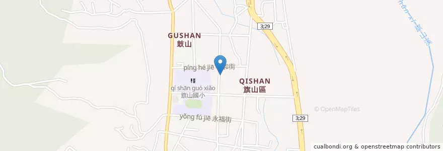 Mapa de ubicacion de 吳厝傳統豆花 en Taiwan, Kaohsiung, Distretto Di Qishan.