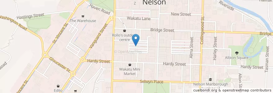 Mapa de ubicacion de SuperLoo en Neuseeland, Nelson.