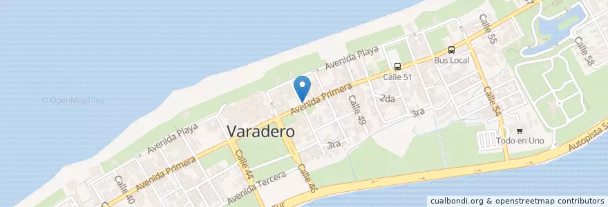 Mapa de ubicacion de etechsa wifi en Cuba, Matanzas, Cárdenas, Varadero.
