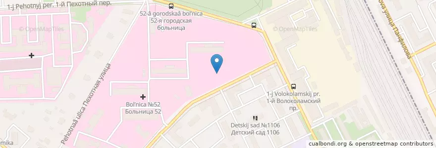 Mapa de ubicacion de Поликлиника 115 en Rússia, Distrito Federal Central, Москва, Северо-Западный Административный Округ, Район Щукино.
