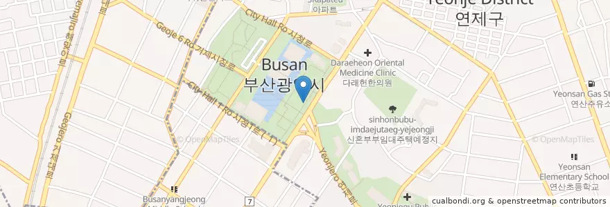 Mapa de ubicacion de coffee it house en Korea Selatan, 부산, 연제구.