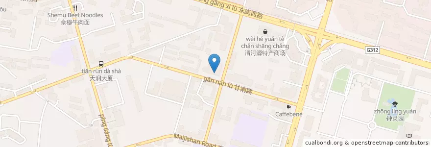 Mapa de ubicacion de 甘肃银行 en Китай, Ганьсу, Ланьчжоу, 城关区, 东岗西路街道.