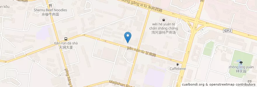 Mapa de ubicacion de 兰州农商银行 en Çin, Kansu, 兰州市 (Lanzhou), 城关区, 东岗西路街道.