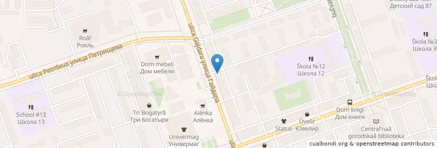 Mapa de ubicacion de Росбанк en Rusia, Приволжский Федеральный Округ, Óblast De Nizhni Nóvgorod, Городской Округ Дзержинск.