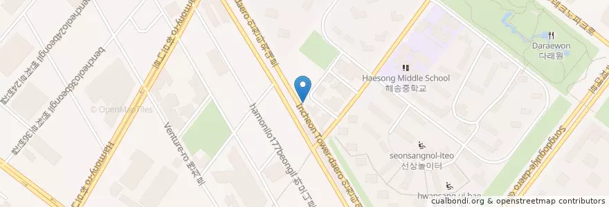 Mapa de ubicacion de 헌터PC방 en Corea Del Sud, 인천, 연수구, 송도동.