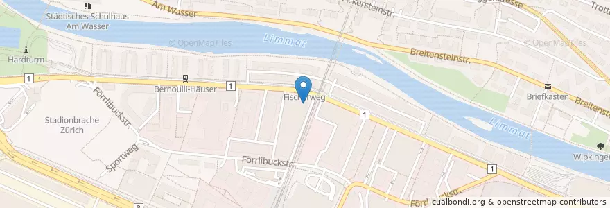 Mapa de ubicacion de Westhive Kitchen en Zwitserland, Zürich, Bezirk Zürich, Zürich.